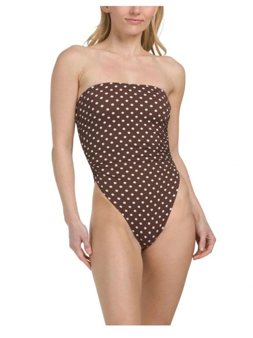 Dippin' Daisy's Bahia One Piece Swimsuit - Brown Polka Dot - Size Large